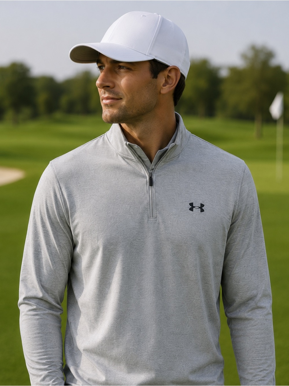 Under Armour Playoff 1/4 Zip Golf Pullover Gray Men’s S NWT
